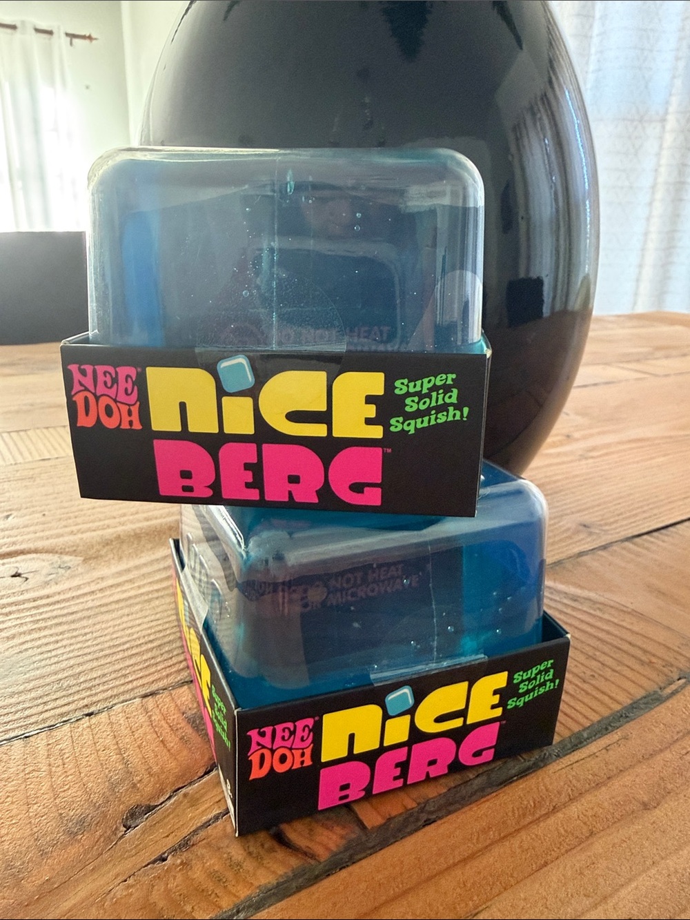 Set Of 2 NeeDoh Nice Berg Cubes Blue The biggest Cube Jumbo Authentic